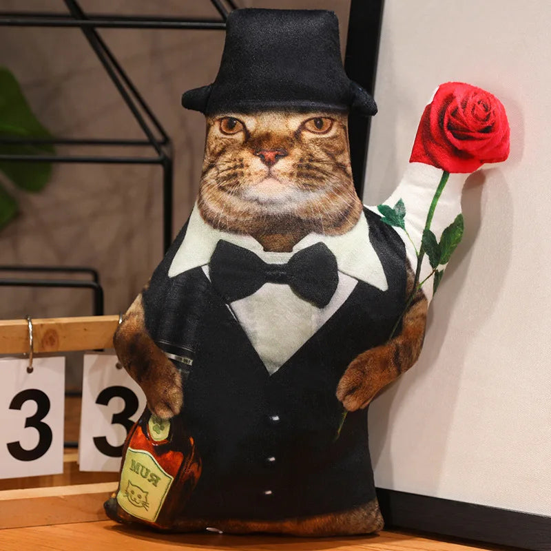 Plush Funny 3D Cat Plush Stuffed Toy 30-40cm