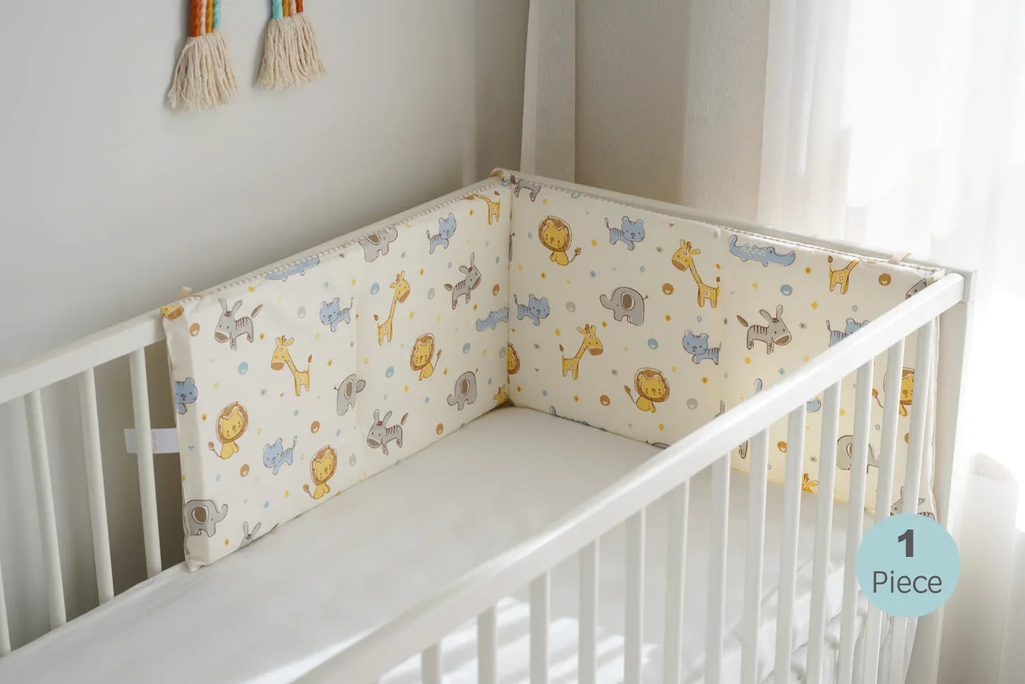 Cartoon Cotton Baby Crib Bumper 120x30cm