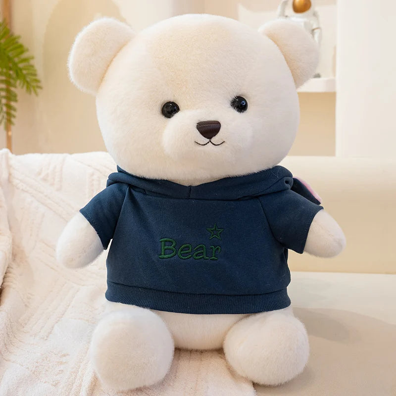 Plush Hoodie Teddy Bear Stuffed Toy 23-45cm