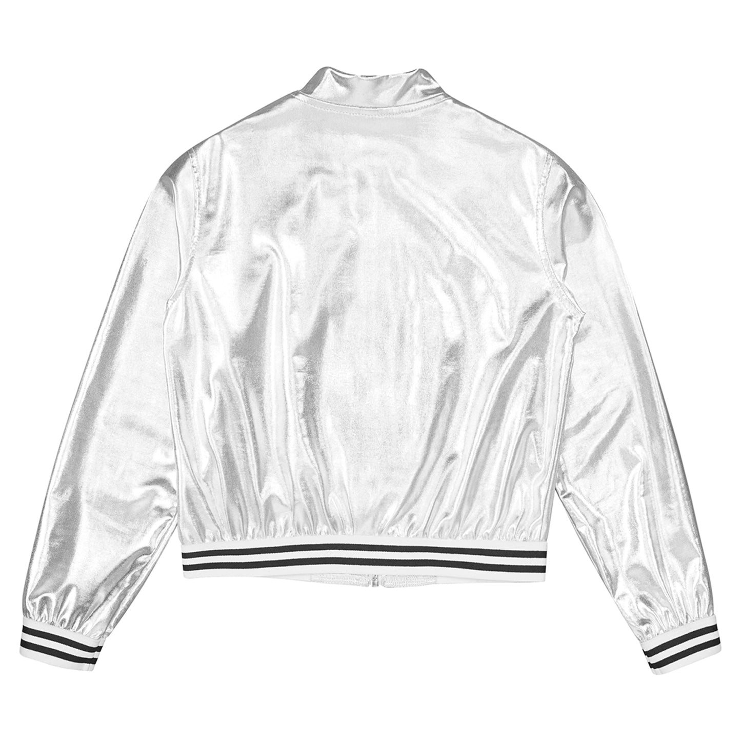 Girls Metallic Long Sleeve Zipper Jacket (Age 6-16 YRS)