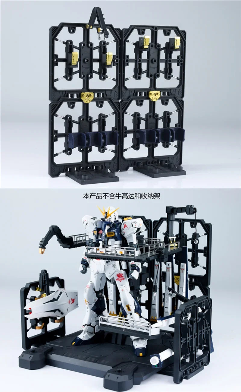 Gundam Assembly Model 1/144 Universal Hangar Anime Action Figures Collectible Prepare The Platform New Toys Gifts for Kids