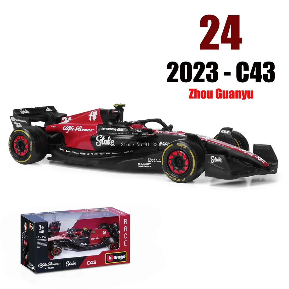 Bburago 1:43 P2 British GP Mclaren F1 MCL60 2023 #4 Lando Norris #81 Oscar Piastri Alloy Car Die Cast Model Toy Collectible 2023 C43-24