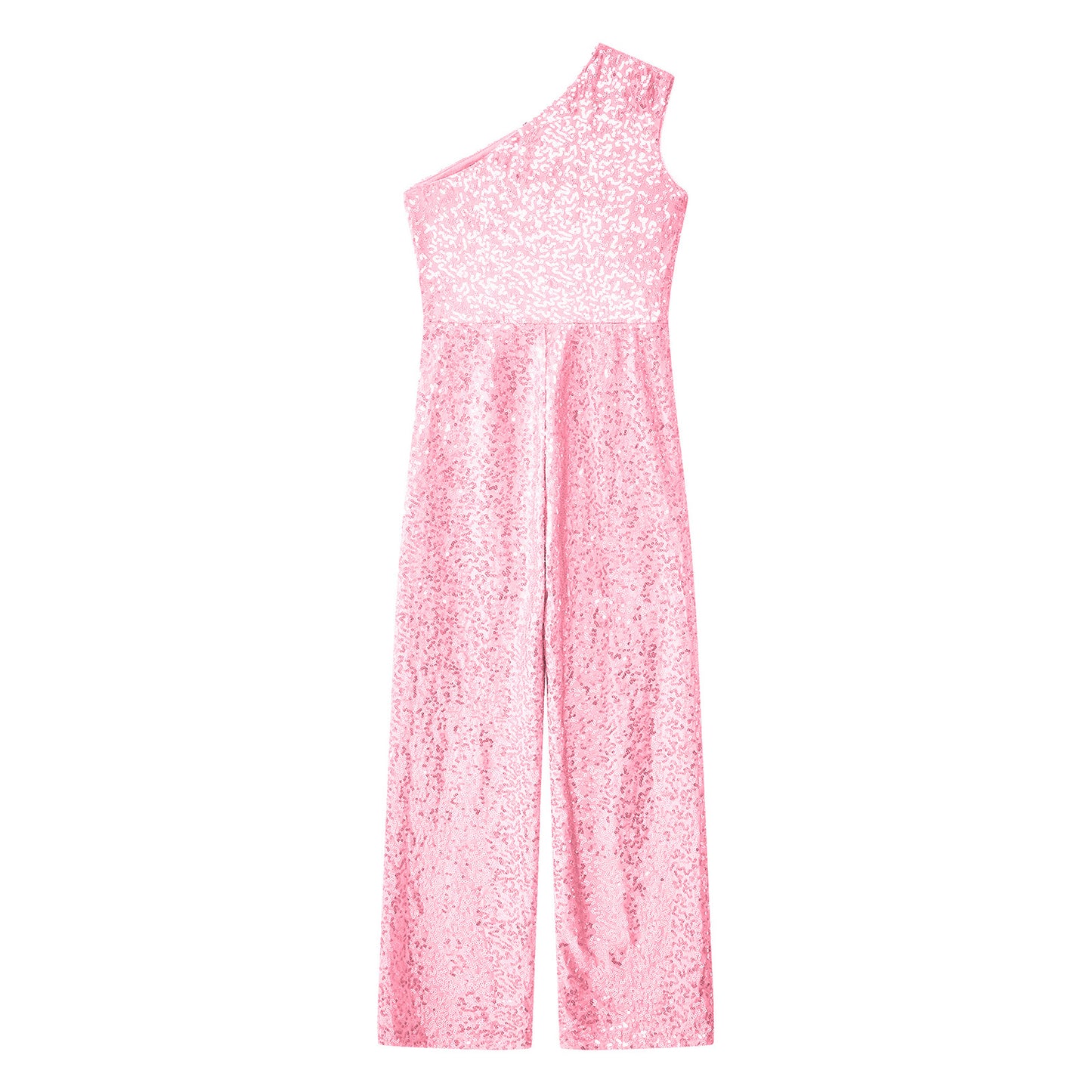 Girls Sequin One Shoulder Jumpsuit (Age 6-16YRS)