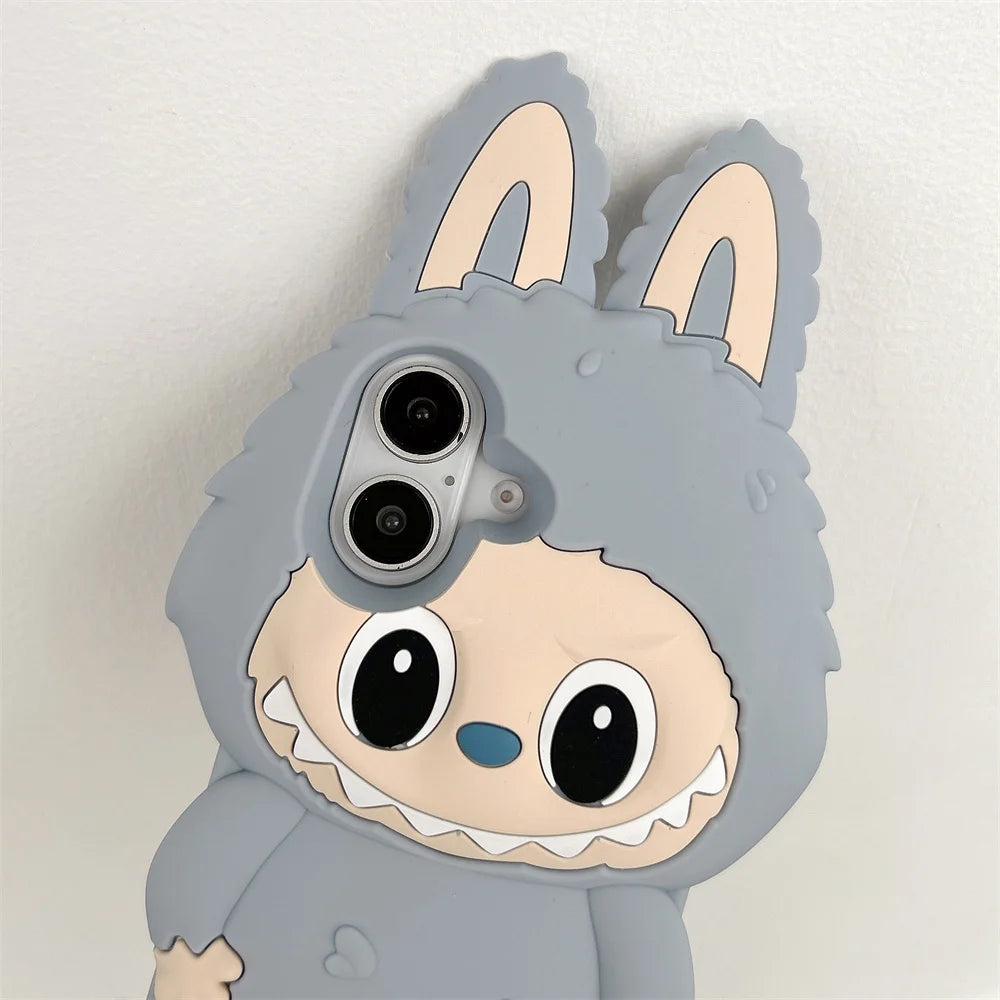 Labubu Soft Silicone Phone Cases For iPhone 16 15 Pro Max 12 13 14 Plus