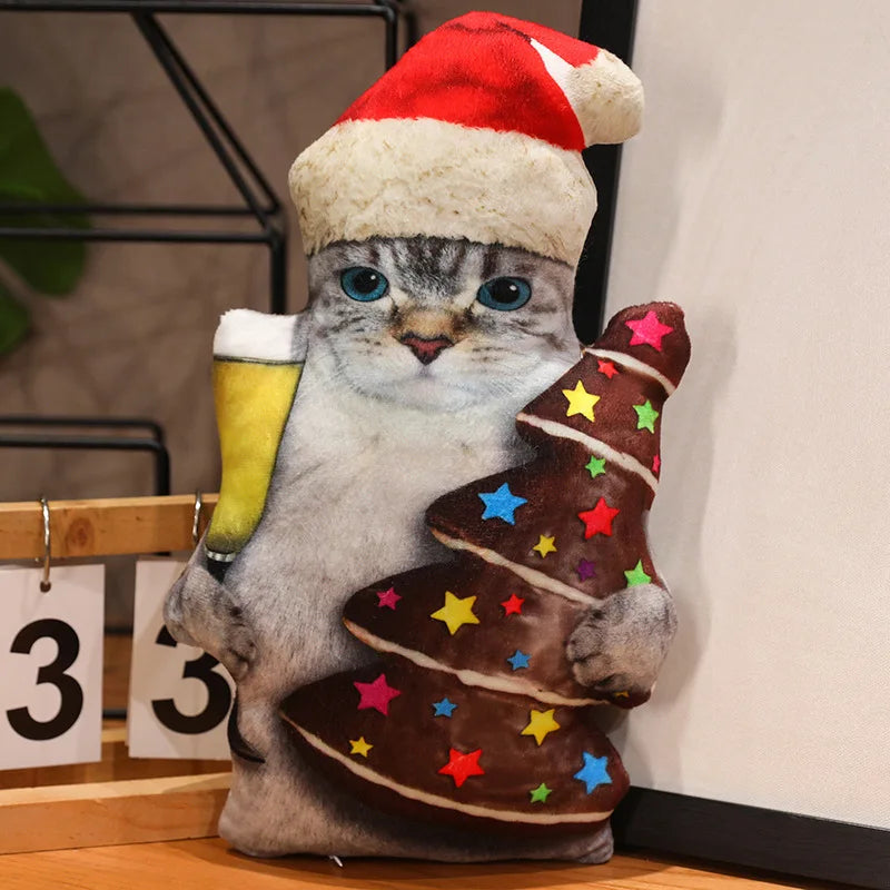 Plush Funny 3D Cat Plush Stuffed Toy 30-40cm