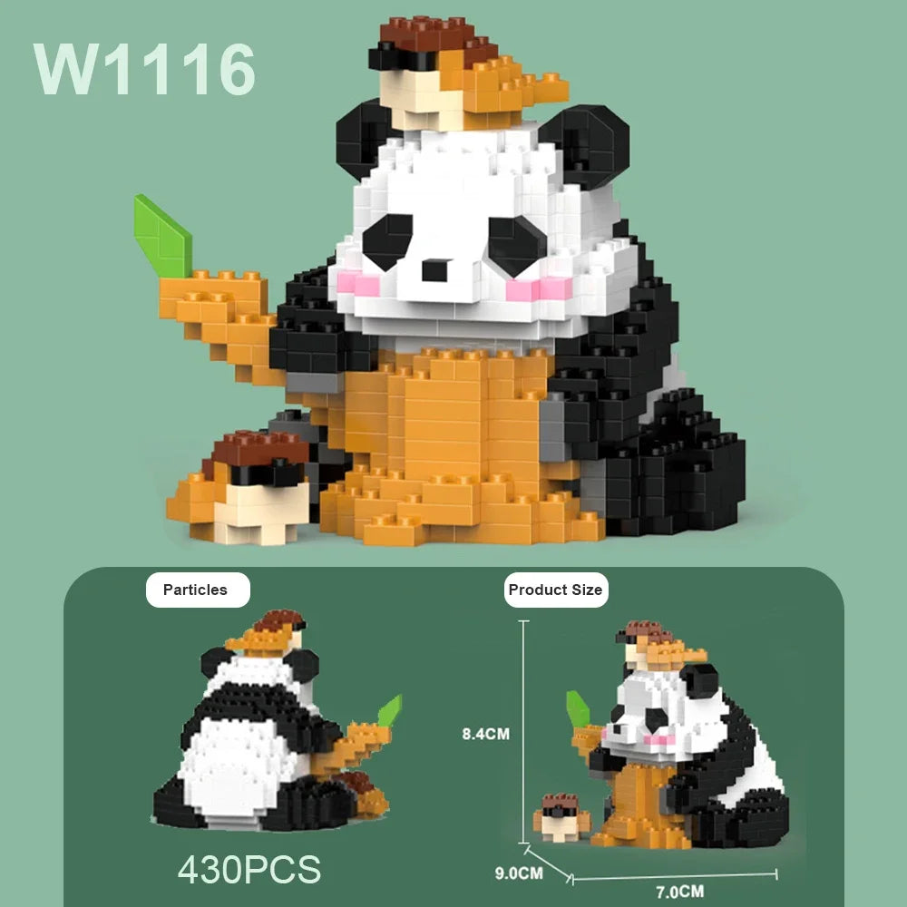 Panda Building Blocks Set DIY Tou