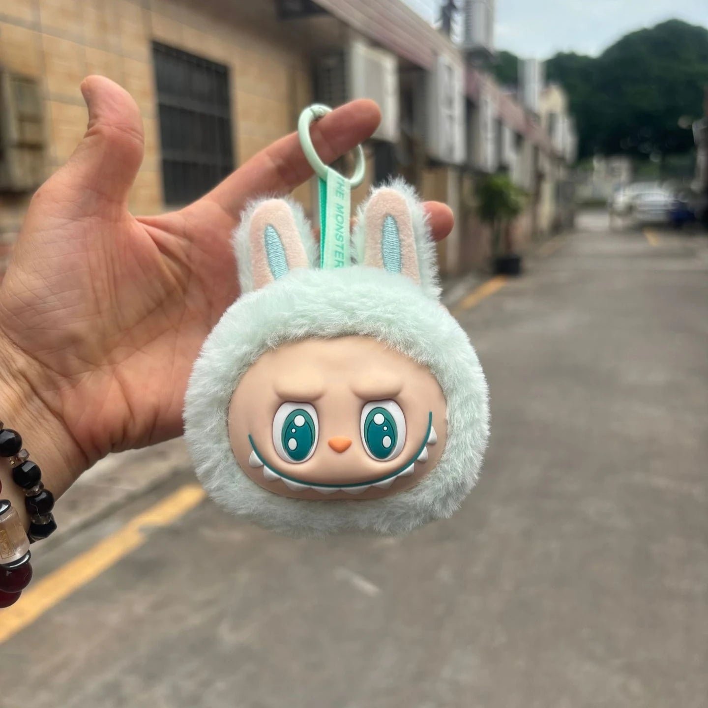 Labubu Keychain Bag Pendant - 11cm Mint Green