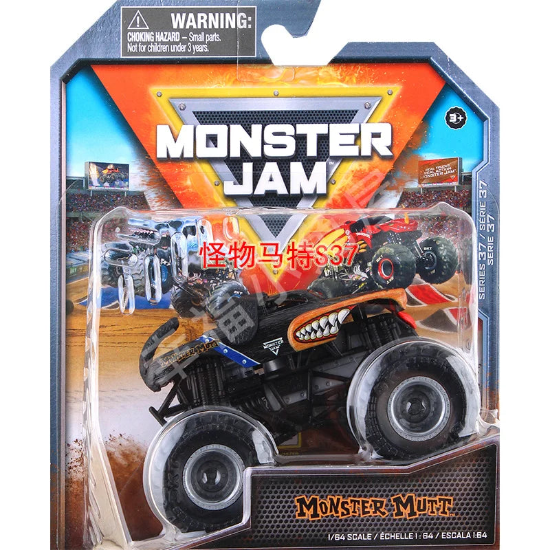 Monster Mutt Monster Jam Grave Digger 1:64 Scale Die Cast Alloy Truck Toys Monster Jam Grave Digger Monster Truck Boys Off-Road Blue