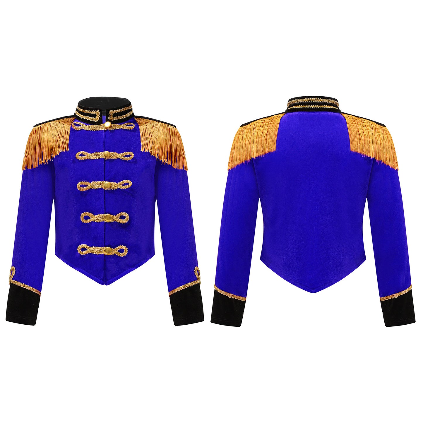 Kids Circus Ringmaster Costume Long Sleeve Fringe Tassel Jacket (Age 6-14YRS)