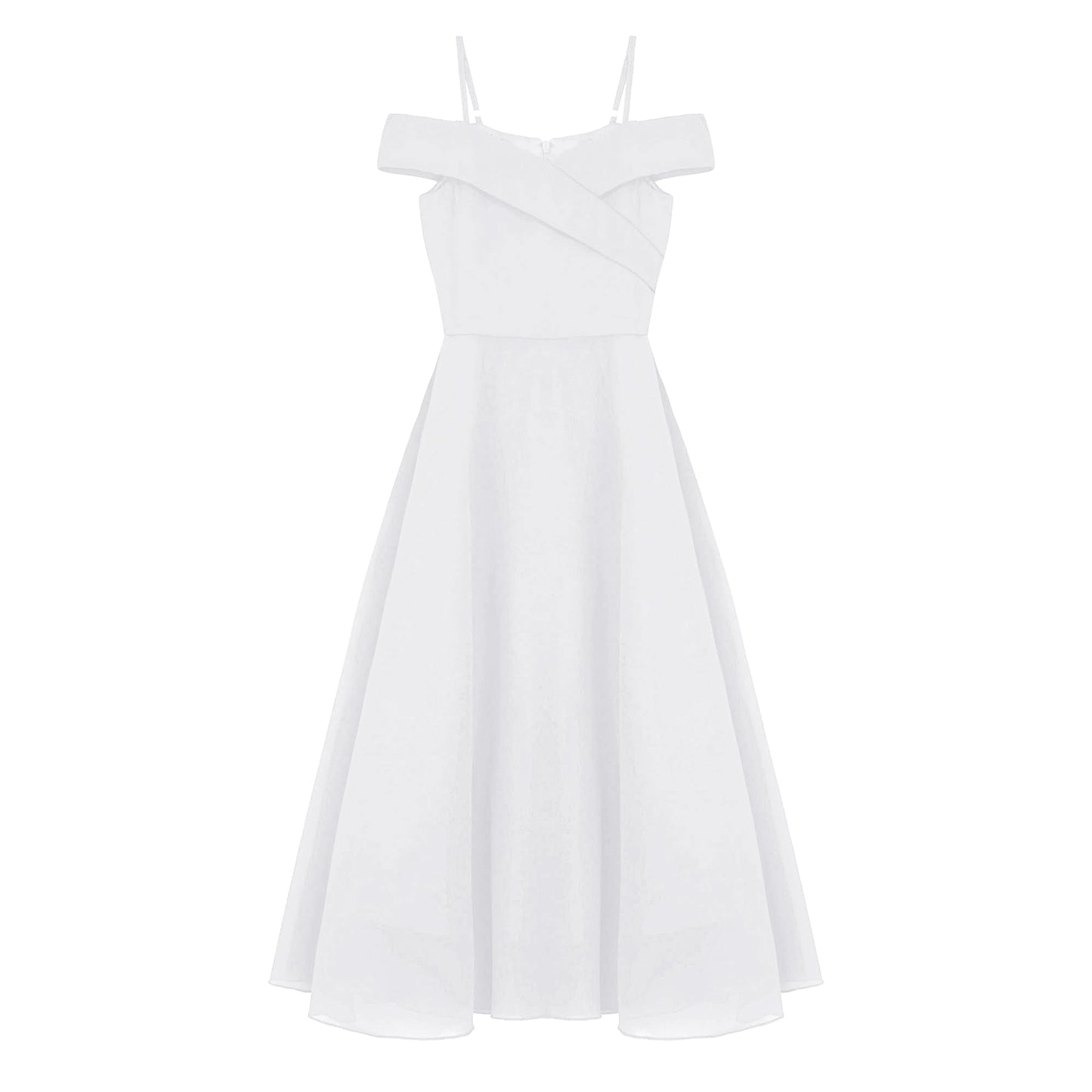 Girls Chiffon Off-the-Shoulder Adjustable A-Line Dress (Age 4-16 YRS)