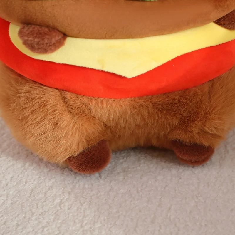Plush Hamburger Capybara Stuffed Toy 20-25cm