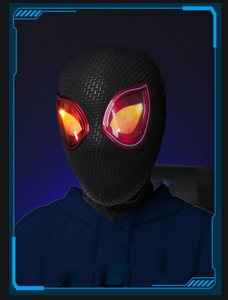 Marvel 1:1 Miles Morales Mask with Movable Eyes Electronic Gwen Spider-Man Helmet Ring Control Toy