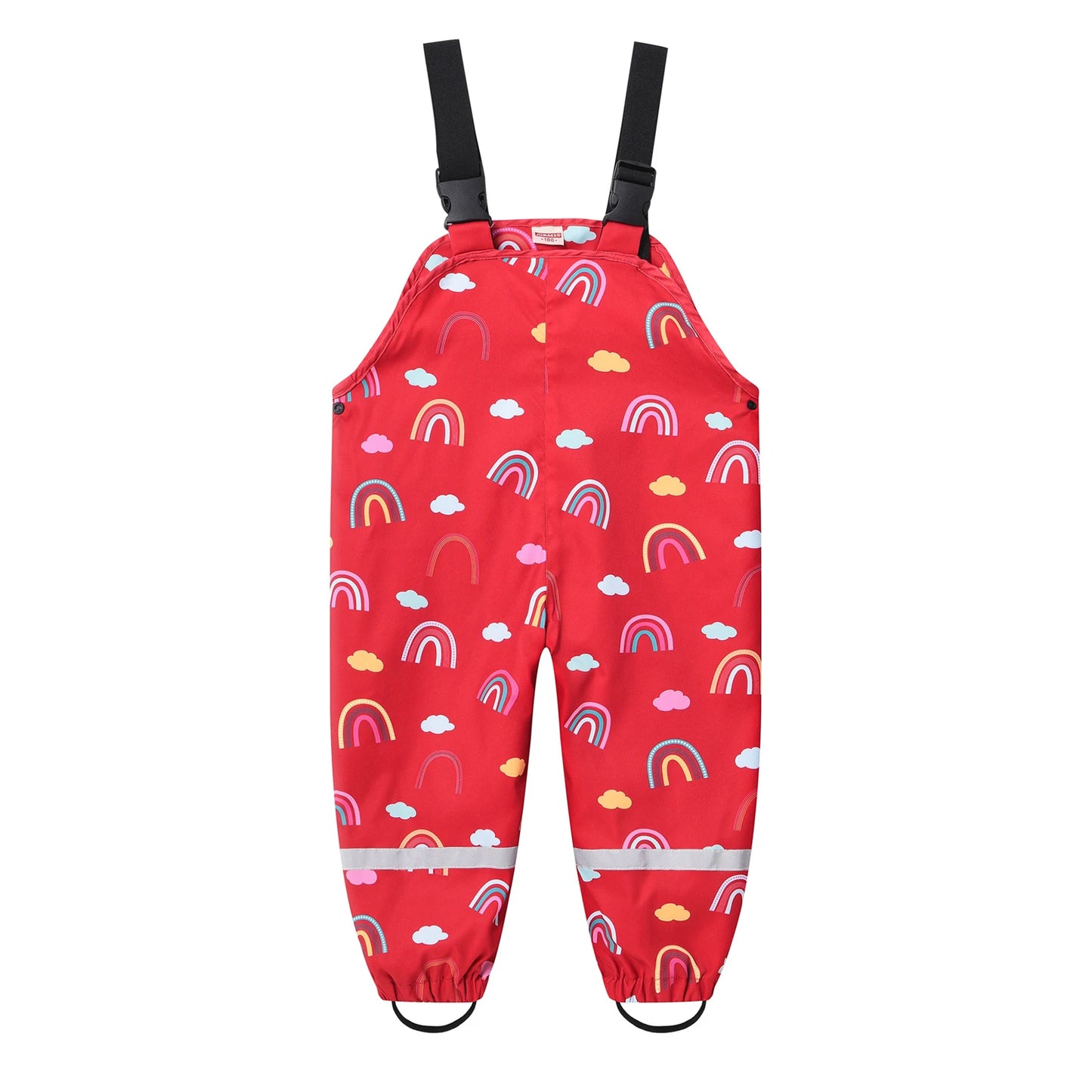 Toddler Rain Adjustable Printed Waterproof Trousers Overalls (Age 18M-6YRS)