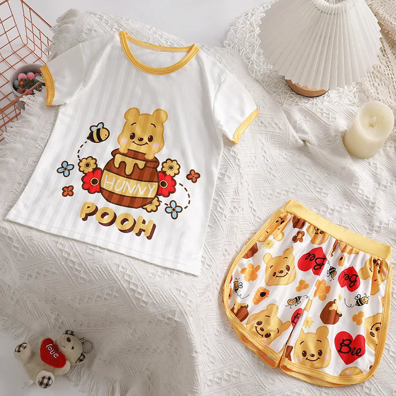 Girls T-Shirt & Shorts Pajamas (Age 3-12 YRS) 3