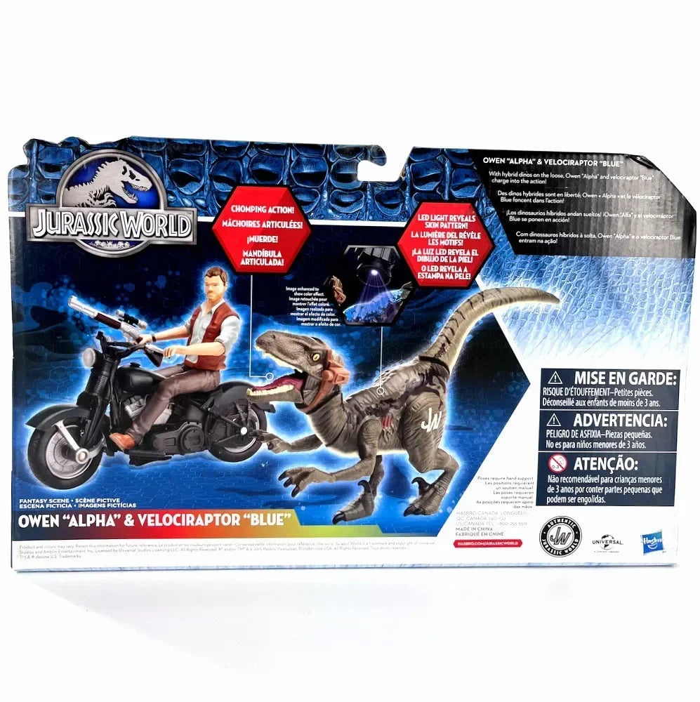 Jurassic Park Cycle & Hybrid Raptor Action Figure Motorcycle Set