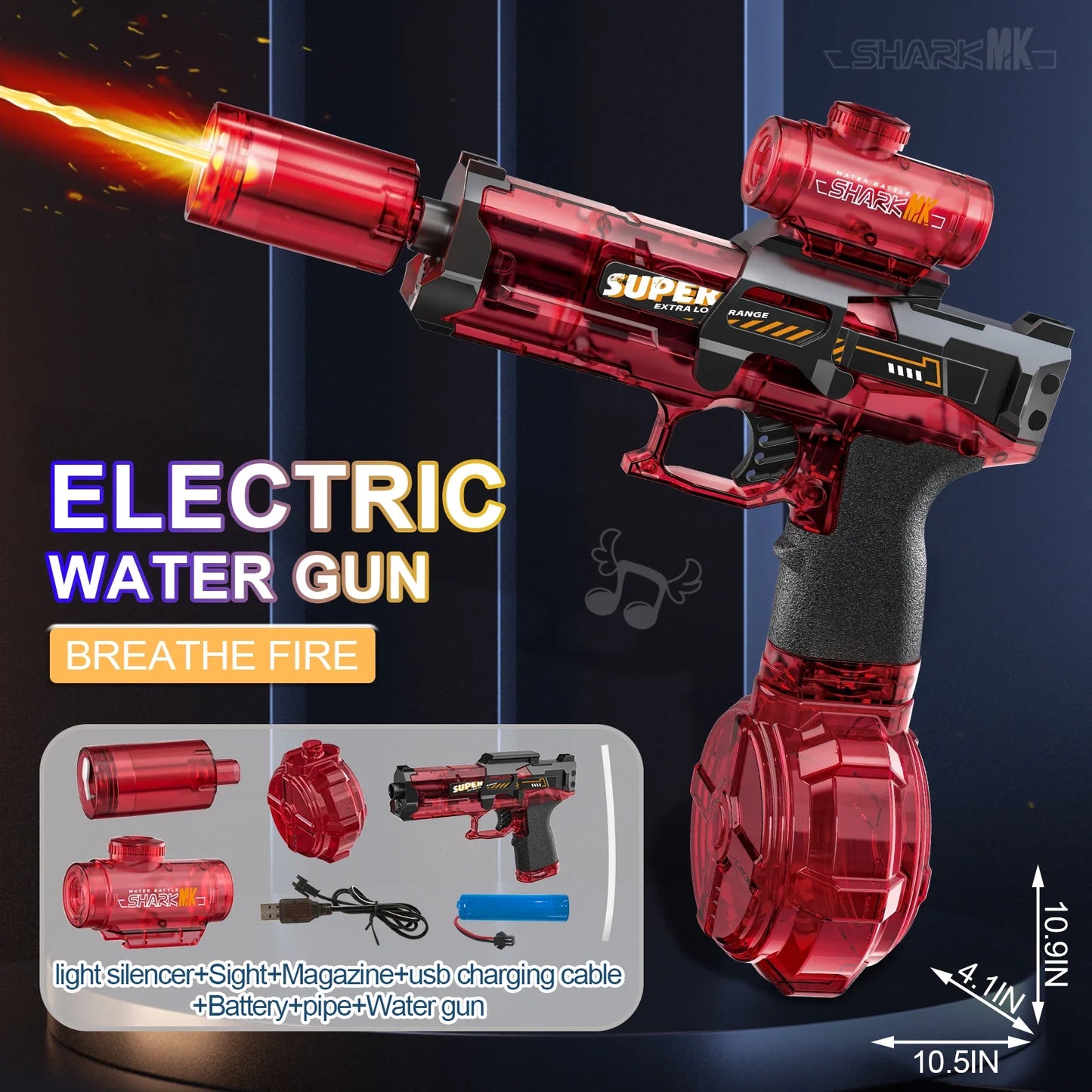SHARK MK Electric Water Breathe Fire Feature