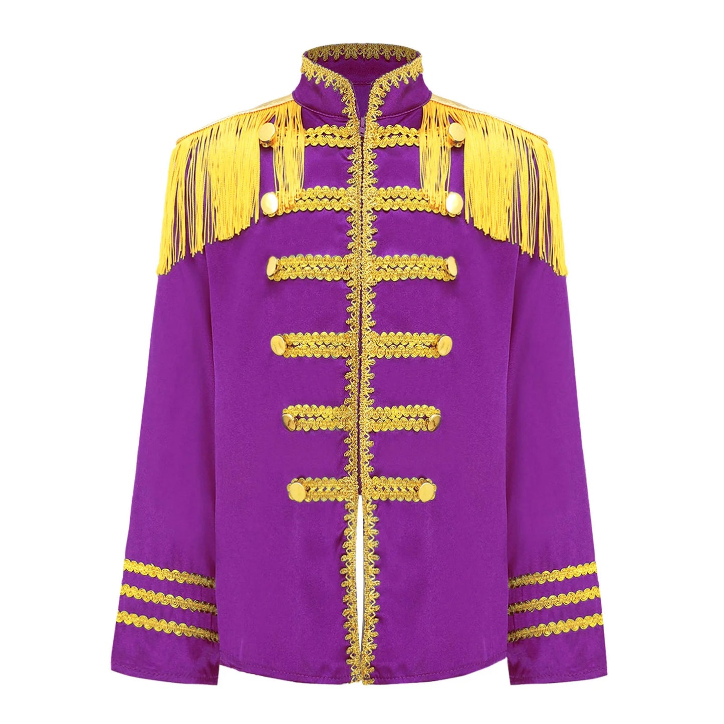 Girls 60s Retro Band Musician Costume Tassel Jacket (Age 6-16 YRS)