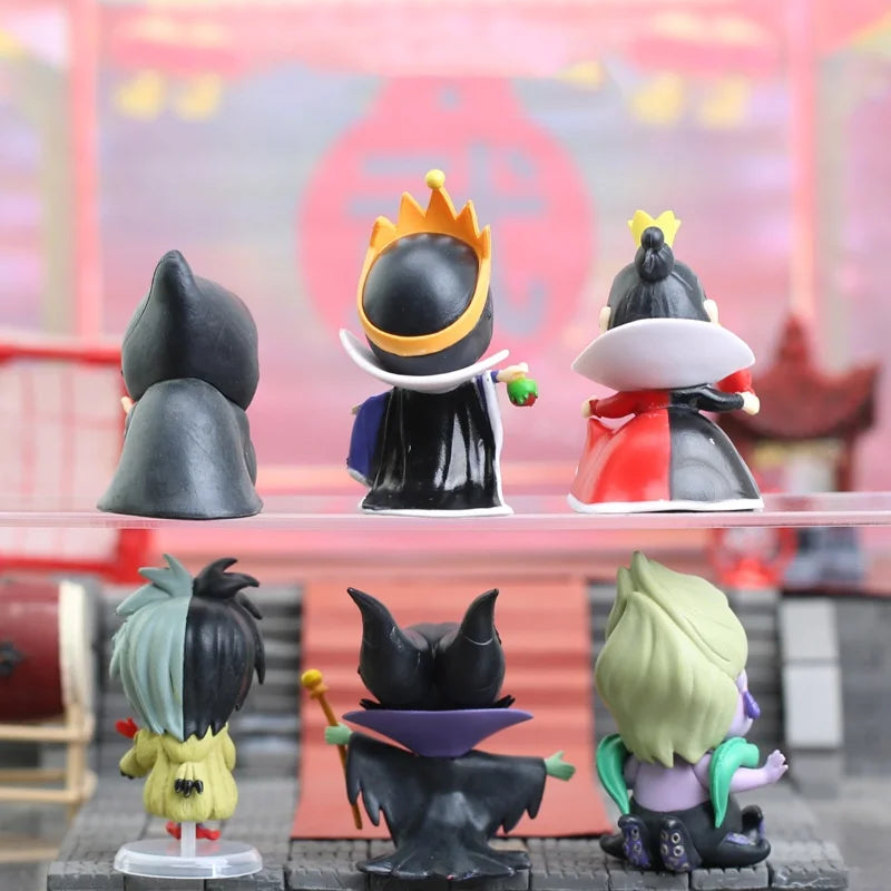 Q Version Anime Figures – Disney Princesses & Villains | 6 Pack or 9 Pack Collectible Set