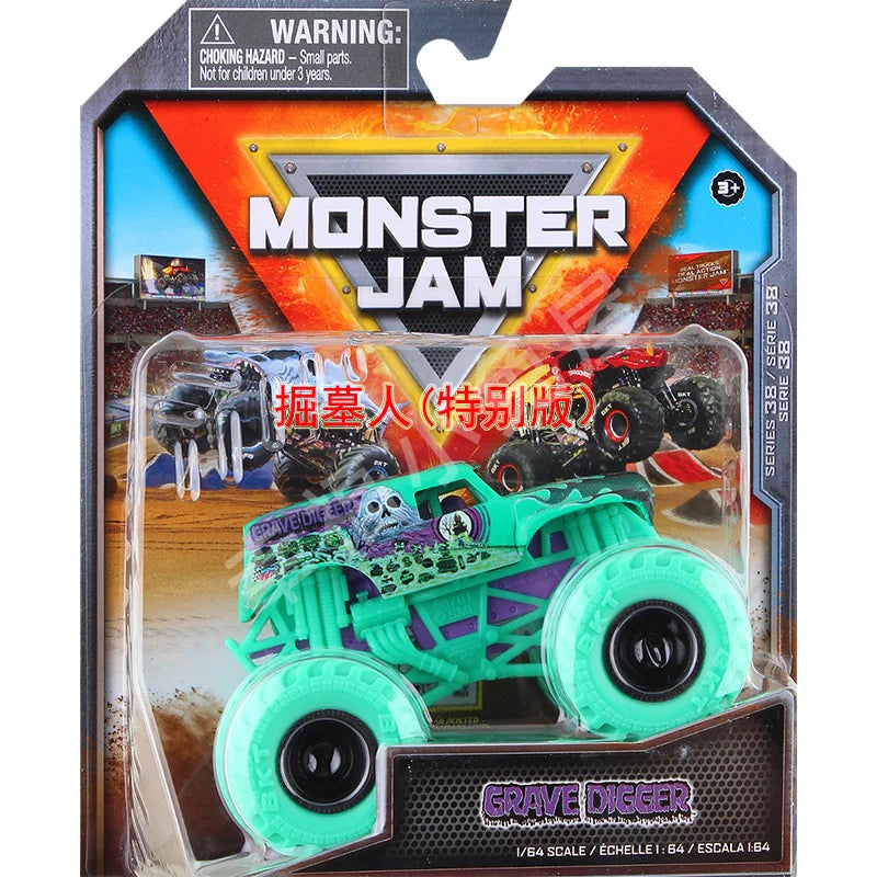Monster Mutt Monster Jam Grave Digger 1:64 Scale Die Cast Alloy Truck Toys Monster Jam Grave Digger Monster Truck Boys Off-Road Violet