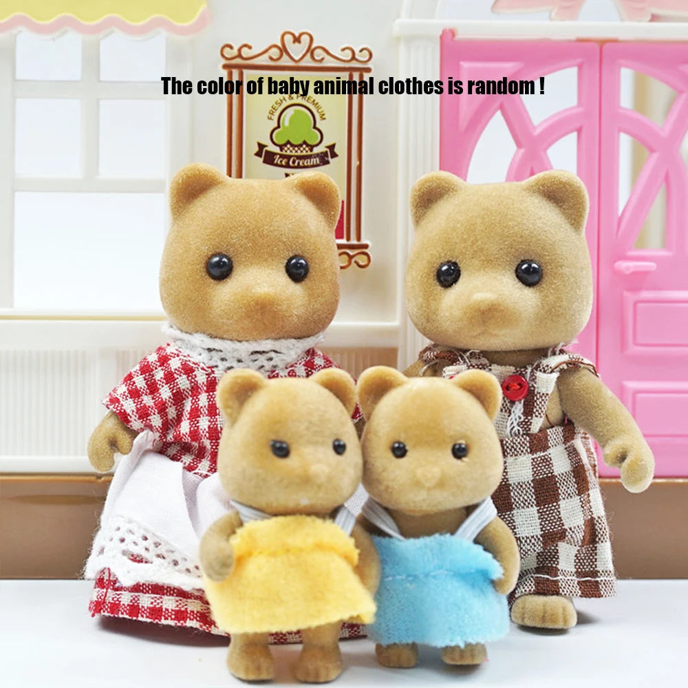 Bunny Familyes Forest Animal 1:12 Scale Dollhouse Miniatures