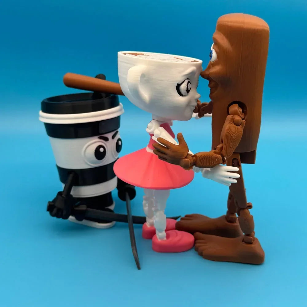 Upgraded Tung Tung Tung Sahur Figurine Ballerina Cappuccino Action Figure Tralalero Tralala Anime Figure Desk Ornament Toys Gift