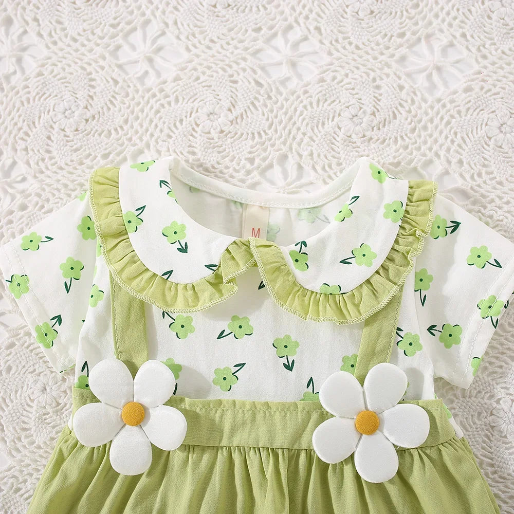 Baby Girls Summer Cotton Flower Dress (Age 6M-24M)