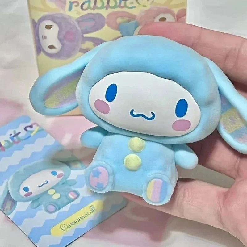 Sanrio Characters Fluffy Rabbit Blind Box Series Figure Model