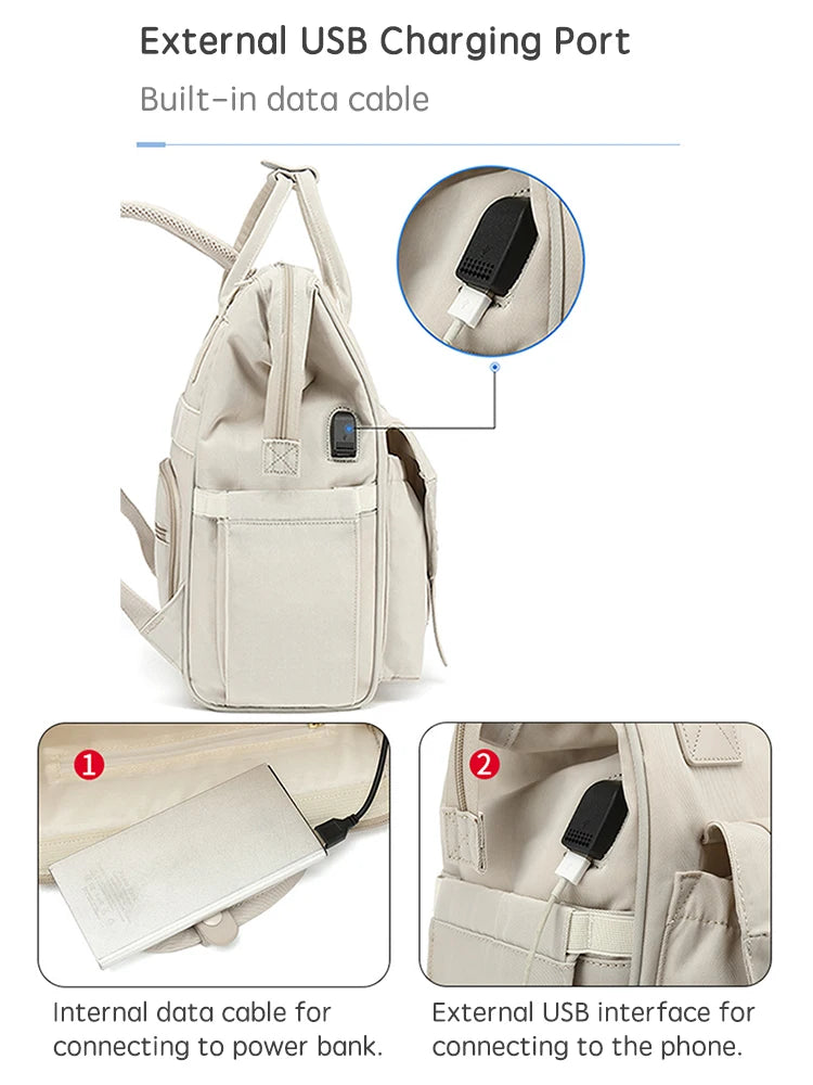 Baby Mummy Nappy Bag With Stroller Hooks