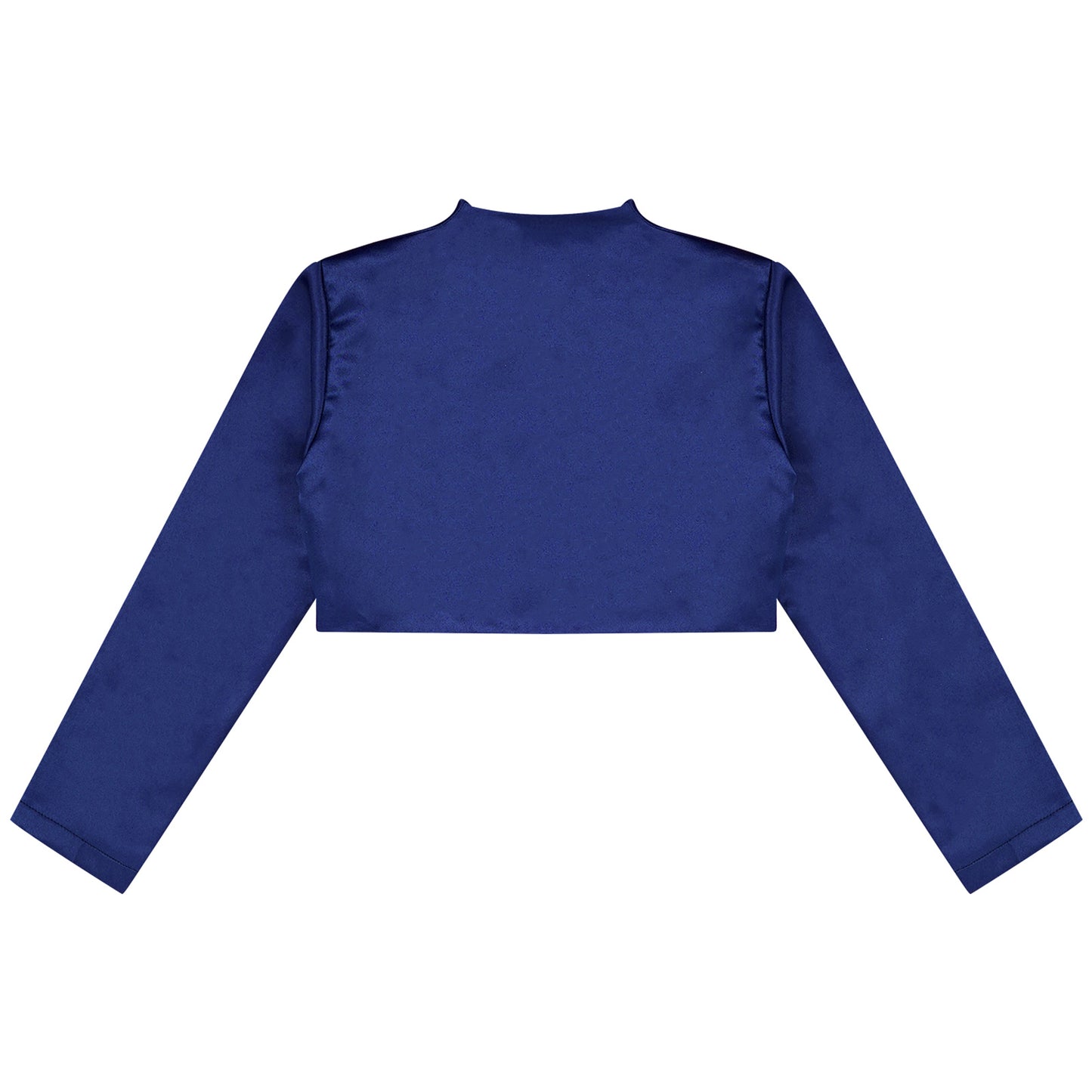 Kids Girls Long Sleeve Satin Shrug Jacket (Age 4-14 YRS)