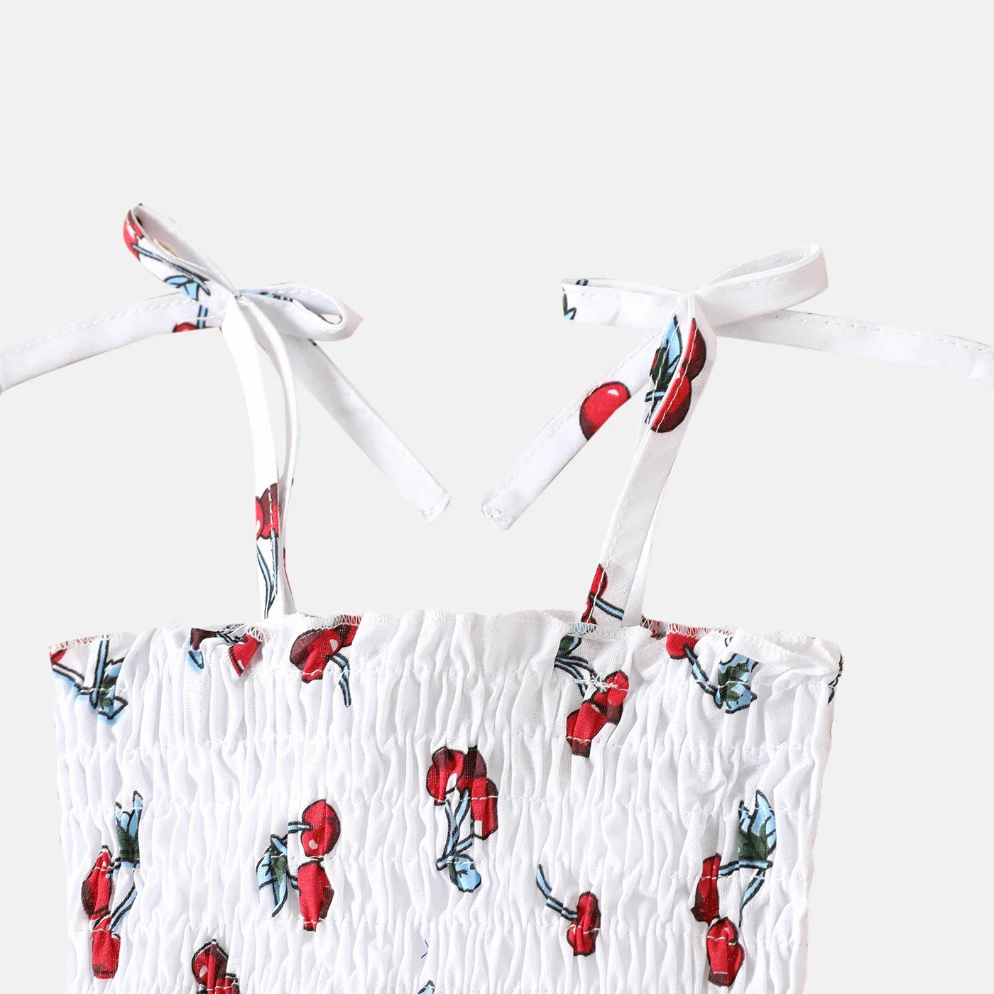 Baby Girls Cotton Cherry Print Strappy Dress (Age 3M-24M)