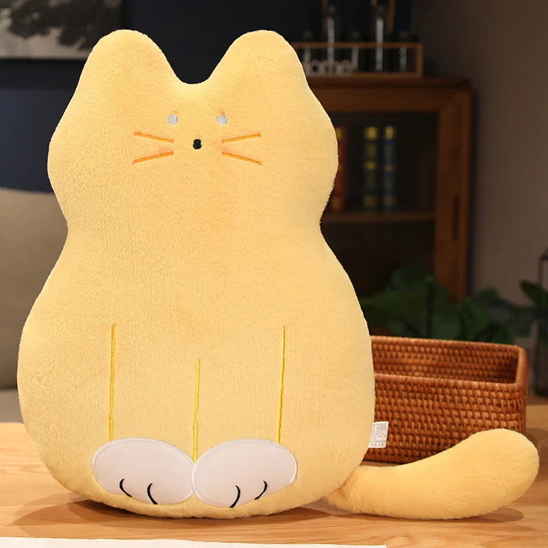 Plush Cat Pillow Stuffed Toy - 48*35CM Yellow 48cm