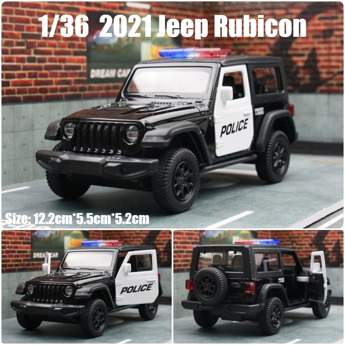 RMZ City 1/36 scale model of a Jeep Wrangler Rubicon Toy Car