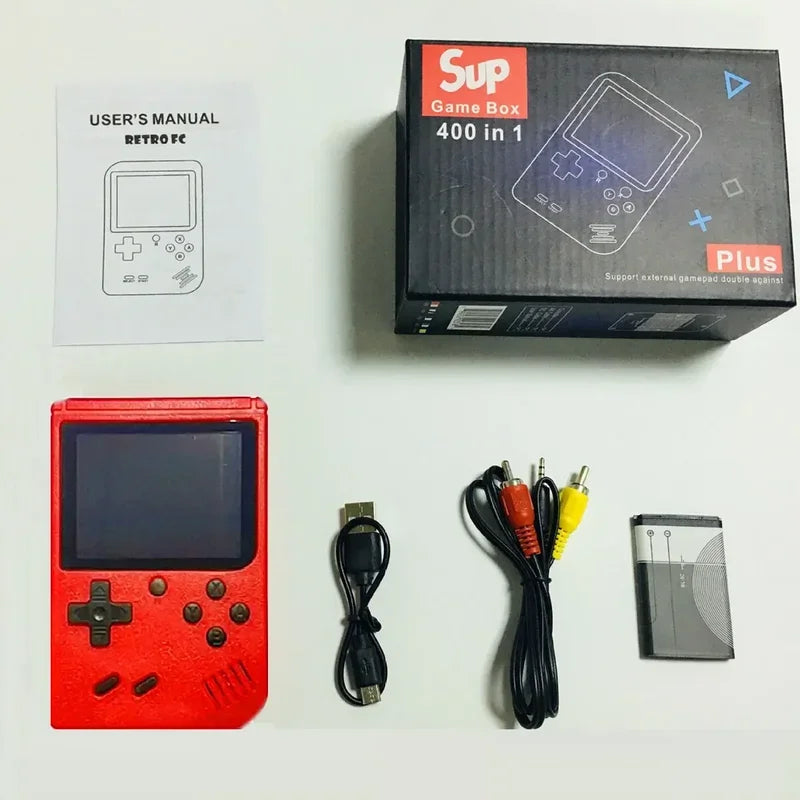 Portable Retro Handheld Game Console 400 Classic Multiple Classic Games Built-in Red