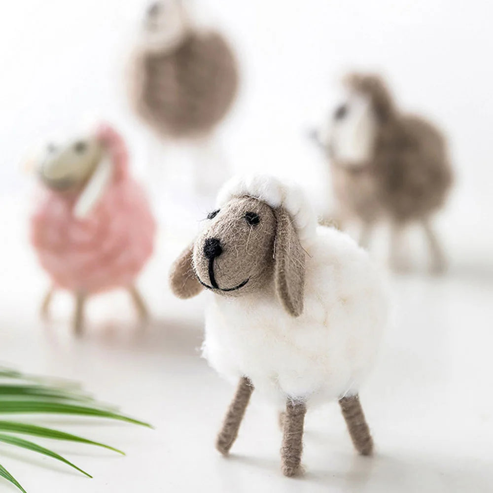 Plush Mini Felt Sheep Stuffed Toy 11-16cm