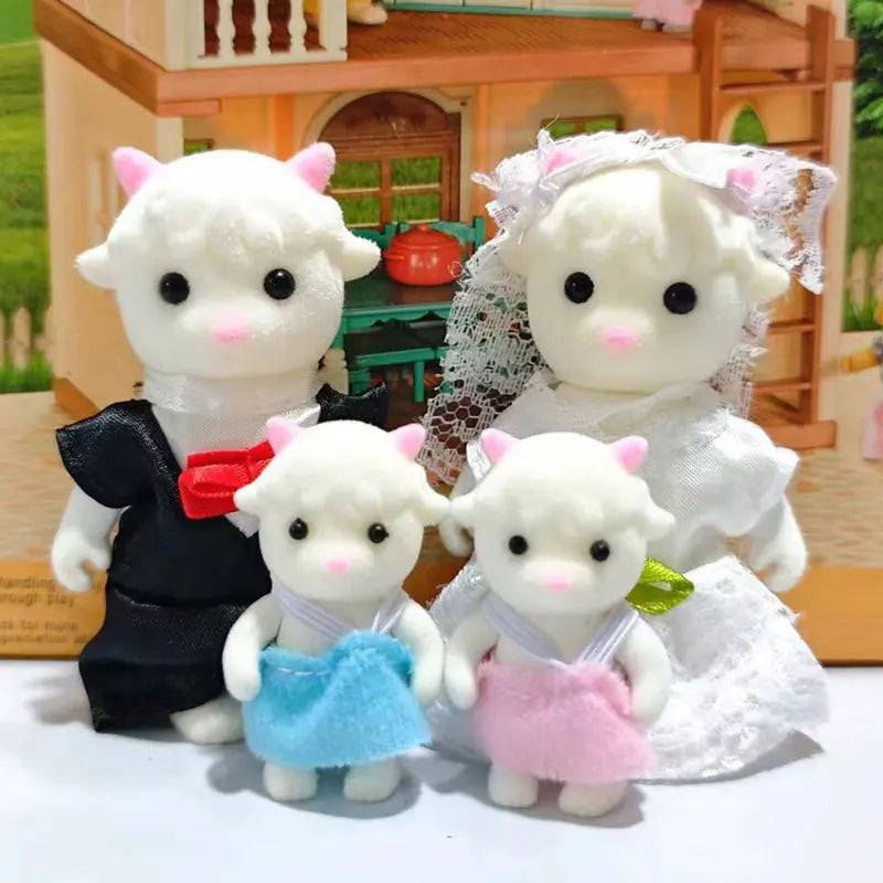 Bunny Families Forest Animal 1:12 Scale Dollhouse Miniatures