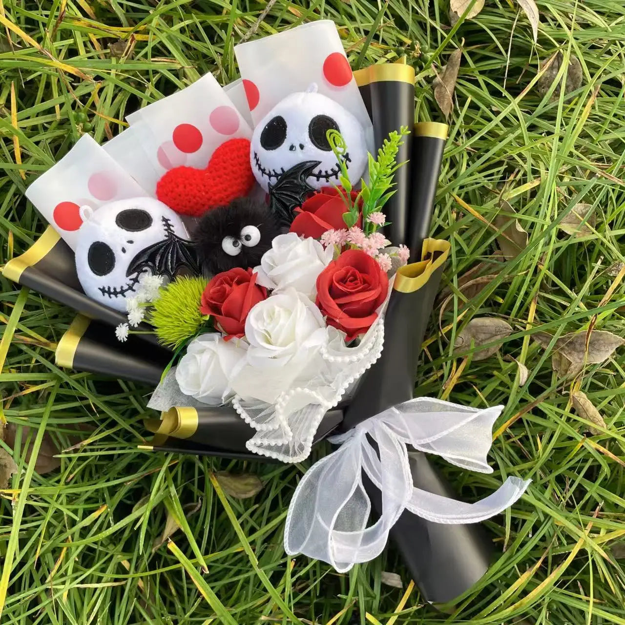 Jack Skellington Plush Flower Gift Bouquet – 40cm | Nightmare Before Christmas Stuffed Toy Arrangement