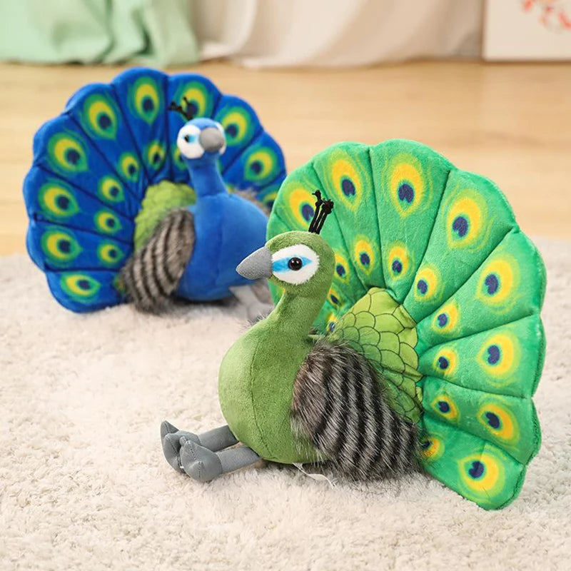 Plush Peacock Stuffed Toy - 25cm