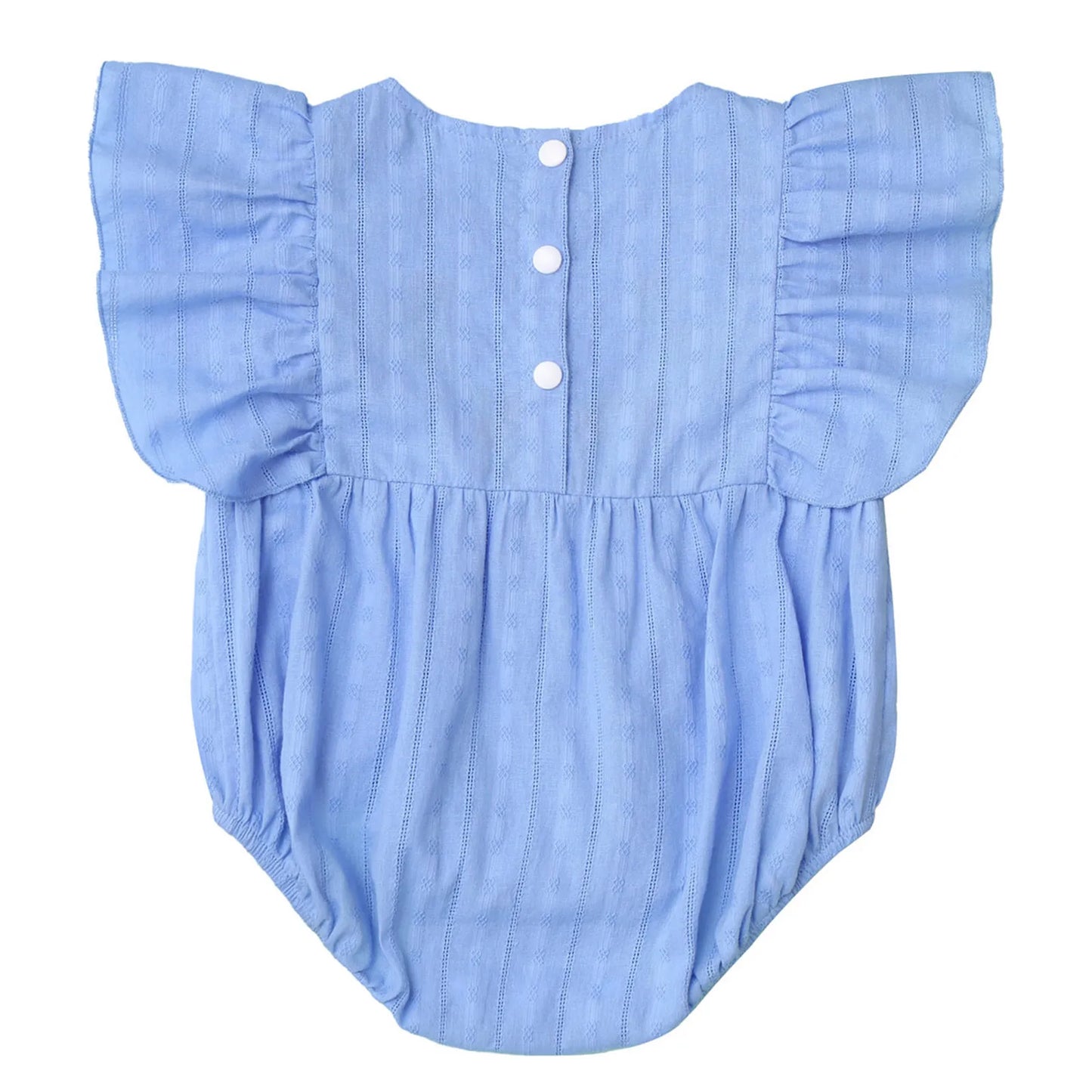 Baby Girls Mexican Embroidered Ruffled Sleeves Romper (Age Newborn-24M)