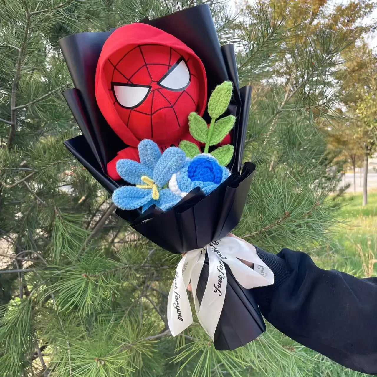 Plush Spider-Man Stuffed Flower Gift Bouquet