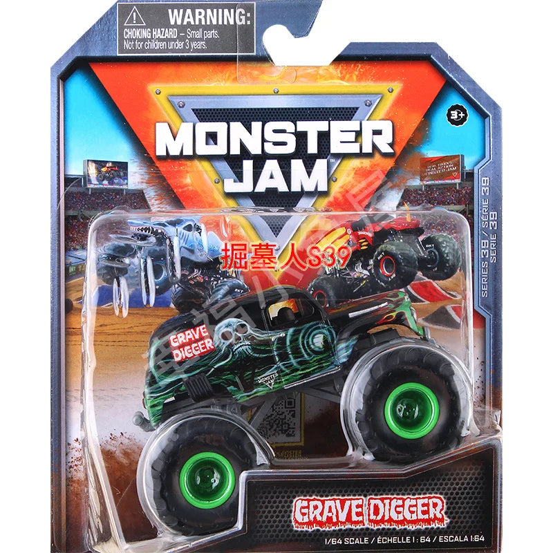 Monster Mutt Monster Jam Grave Digger 1:64 Scale Die Cast Alloy Truck Toys Monster Jam Grave Digger Monster Truck Boys Off-Road Plum
