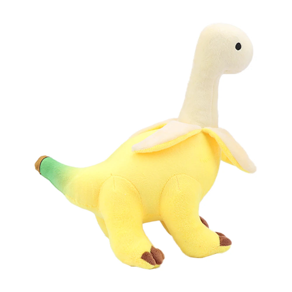 Plush Peeled Banana Brontosaurus Stuffed Toy - 28cm
