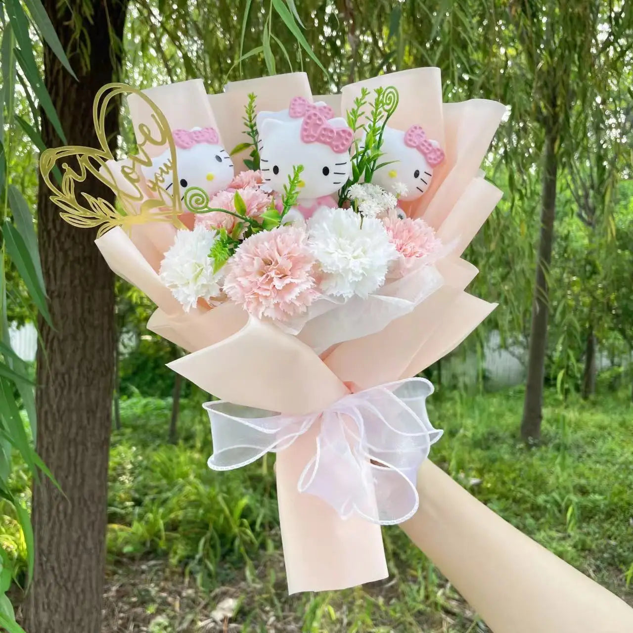 Hello Kitty Plush Flower Gift Bouquet – 35cm in Gift Box | Sanrio-Inspired Keepsake Arrangement 2