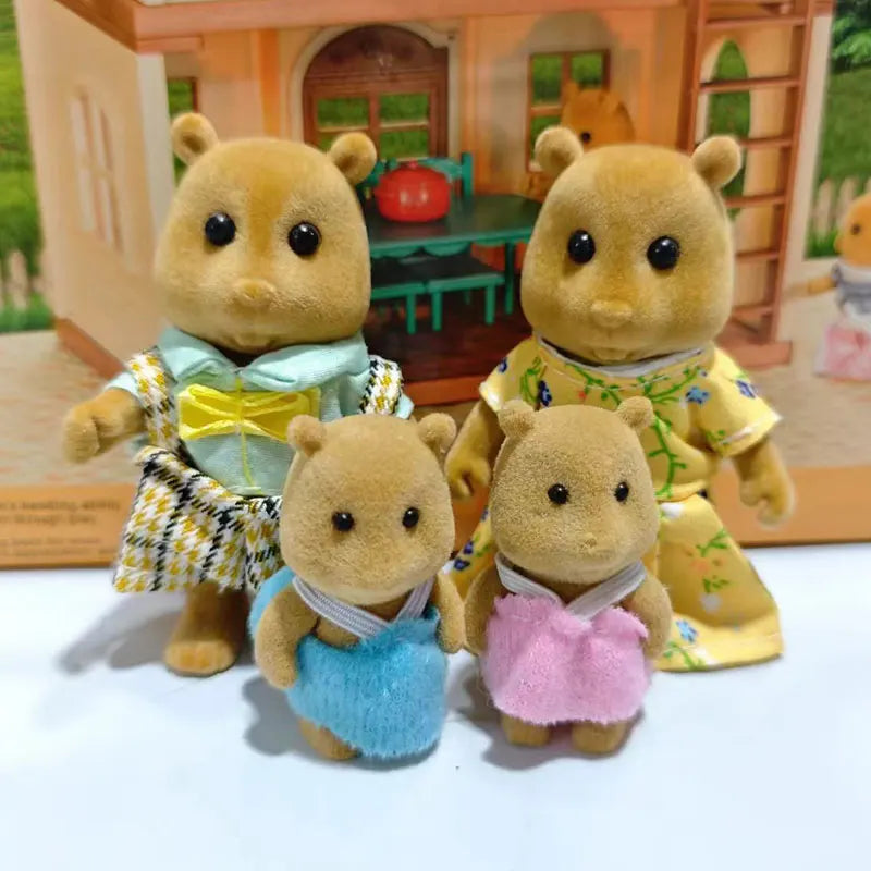 Bunny Families Forest Animal 1:12 Scale Dollhouse Miniatures