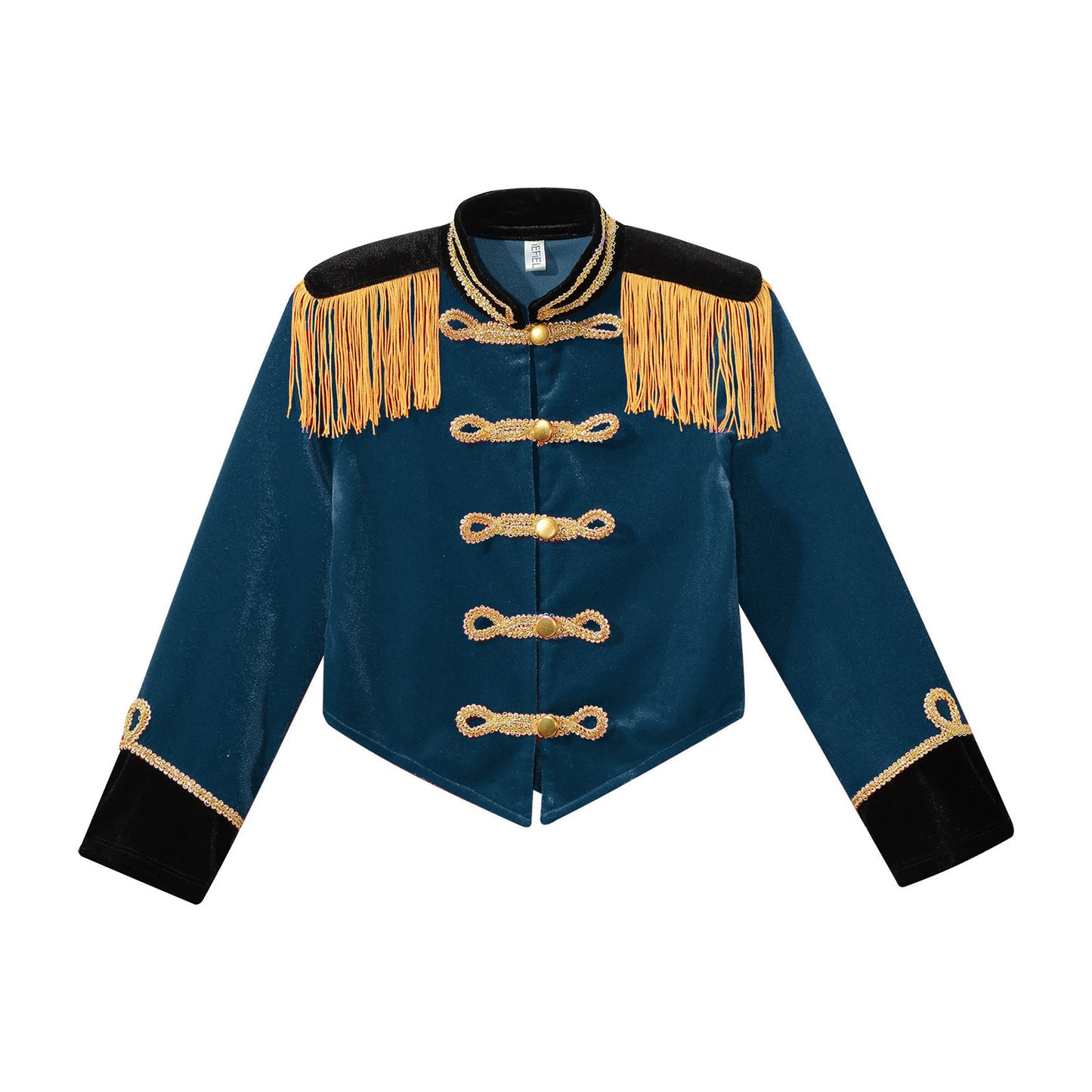 Kids Circus Ringmaster Costume Long Sleeve Fringe Tassel Jacket (Age 6-14YRS)