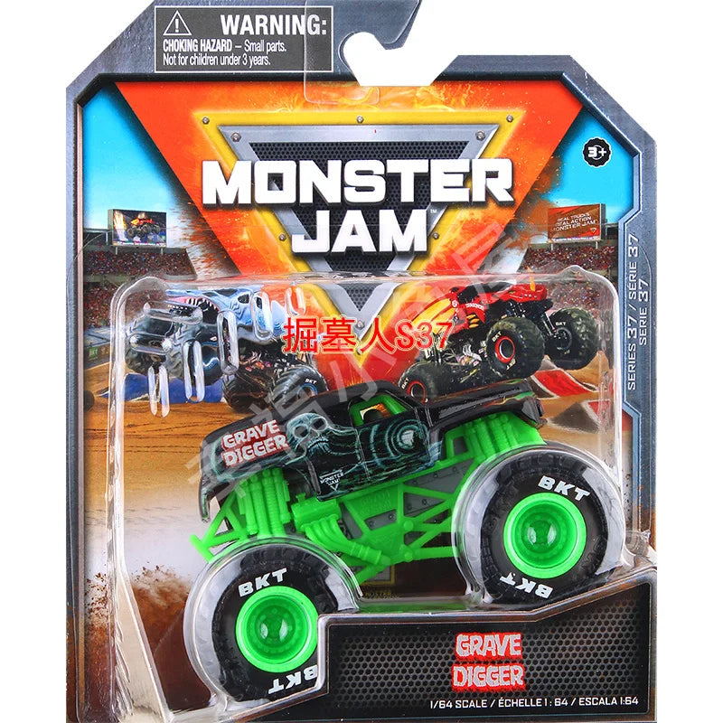 Monster Mutt Monster Jam Grave Digger 1:64 Scale Die Cast Alloy Truck Toys Monster Jam Grave Digger Monster Truck Boys Off-Road Red