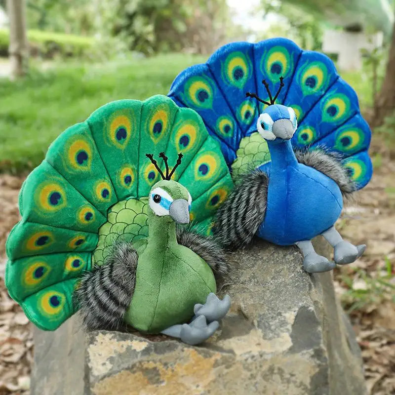 Plush Peacock Stuffed Toy - 25cm