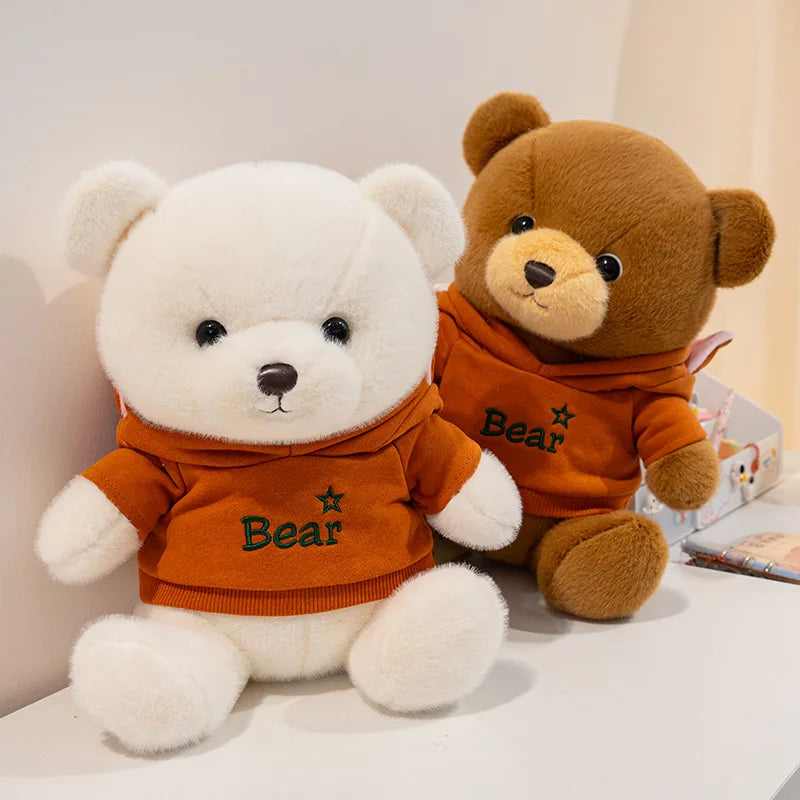 Plush Hoodie Teddy Bear Stuffed Toy 23-45cm