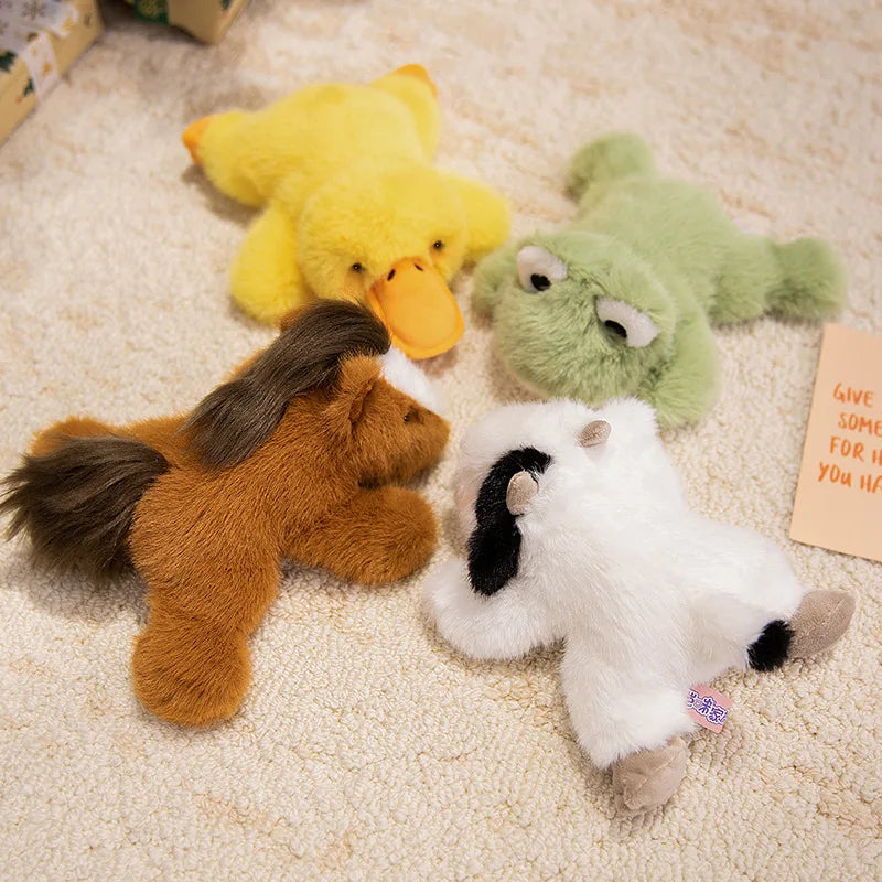 Plush Frog Horse Duck Cow Stuffed Toy - 18cm