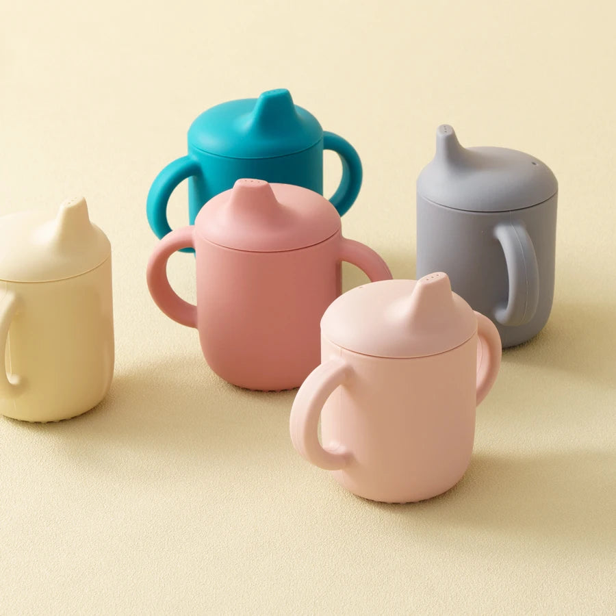 Baby Feeding Silicone Drinking Sippy Cups
