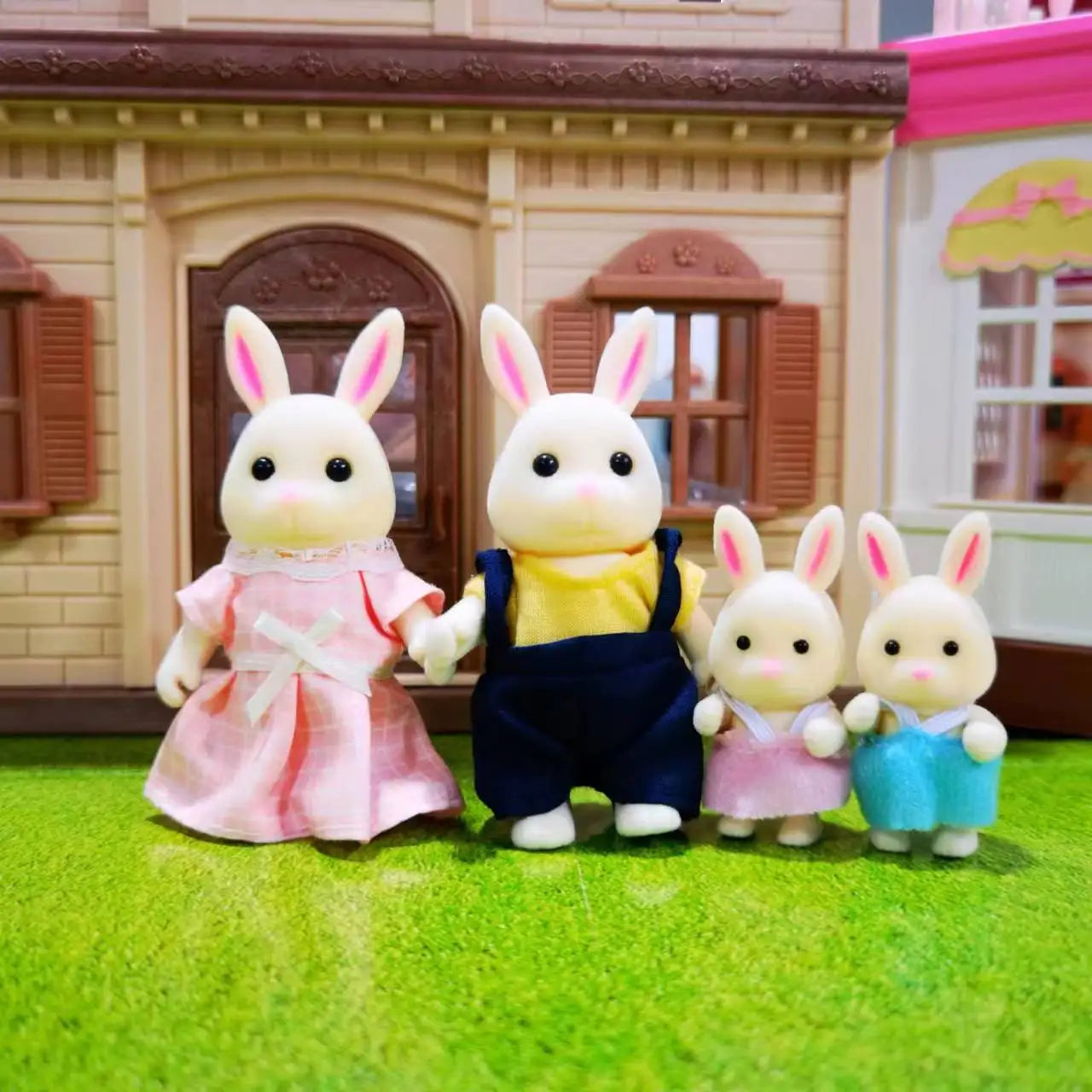 Bunny Families Forest Animal 1:12 Scale Dollhouse Miniatures